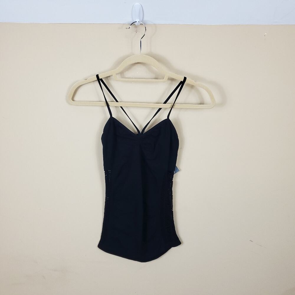 NUX Black Seamless Compression Tank in Black Size S